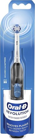 فرشاة أسنان أورال-بي ريفولوشن تعمل بالبطارية مع (1) رأس فرشاة، أسود، البطاريات متضمنة in Kuwait