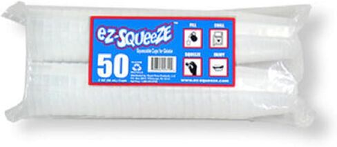 50 EZ-Squeeze Jello Shot Cups With Lids - 2 oz Max Capacity-New and Improved Design 2019 - Jello Shot Cups With Lids Stack-able - Easy To Squeeze -Fun For All Occasions in Saudi Arabia