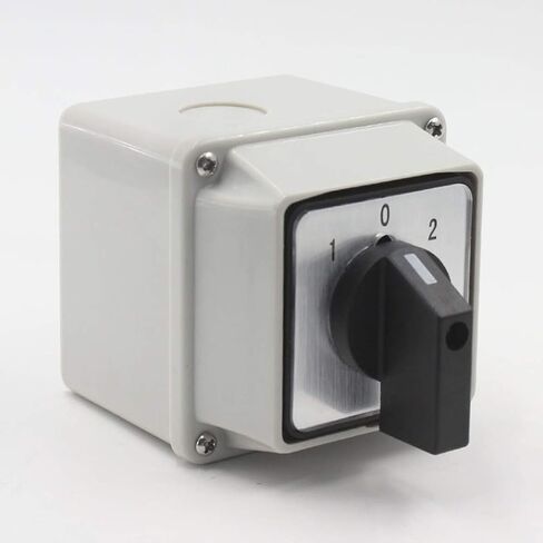 Generic Changeover Selector Switch Rotary Cam Switch Latching Switch with Installation Waterproof Box 380V 20A 3 Positions 12 Terminals LW26-203 Universal Rotary Cam Selector 1PCS in Saudi Arabia