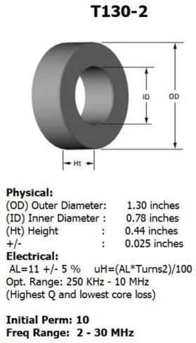 DBParts New for 2 Toroid T130-2 Core Microetals Iron Powder في الولايات المتحدة الأمريكية in Kuwait