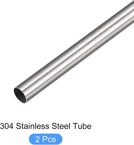 أنبوب METALLIXITY 304 من الفولاذ المقاوم للصدأ (3 مم OD × 0.2 مم جدار T × 250 مم طول) قطعتان، أنابيب مستقيمة - للتأثيث المنزلي والآلات in Kuwait