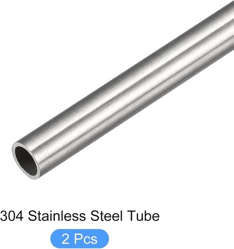 أنبوب METALLIXITY 304 من الفولاذ المقاوم للصدأ (3 مم OD × 0.2 مم جدار T × 250 مم طول) قطعتان، أنابيب مستقيمة - للتأثيث المنزلي والآلات in Kuwait