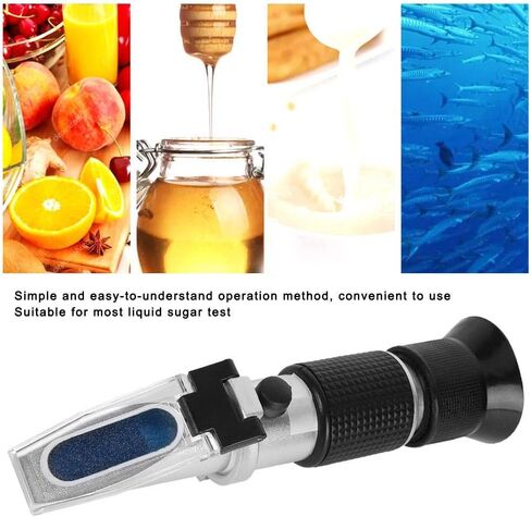 مقياس انكسار بركس - مقياس انكسار بركس محمول باليد 0-80% جهاز قياس سائل بركس RHB-80ATC in Kuwait