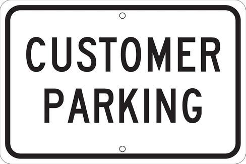 Brady 25847 Plastic Traffic Sign: Industrial, 10" X 14", Legend "Customer Parking" in Saudi Arabia