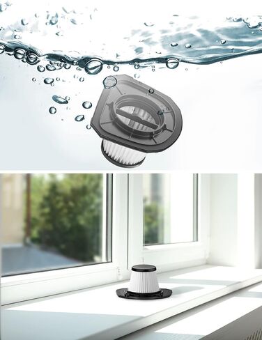 HEPA Filter 3 Pack, Washable, Reusable, Replaceable, Suitable for Brand Portutif V1 8000pa Wireless Handheld Vacuum Cleaner, High Efficiency Filter Dust Garbage Pet Hair in Saudi Arabia