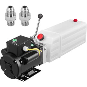 Vevor 8 Quart Double Acting Power Unit Hydraulic Pump, Black