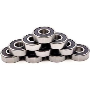 FKG R8-2RS 1/2"x1-1/8"x5/16" Deep Groove Ball Bearing Double Rubber Seal Bearings Pre-Lubricated, Set of 10 in Saudi Arabia
