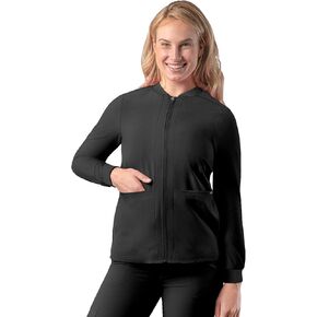 Adar Addition Scrubs for Women - Zippered Bomber Scrub Jacket