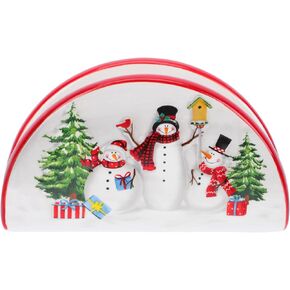 DOITOOL عيد الميلاد منديل حامل السيراميك عيد الميلاد موزع الأنسجة عطلة حامل مناديل ثلج ورقة التخزين المنظم لكونترتوب in Kuwait