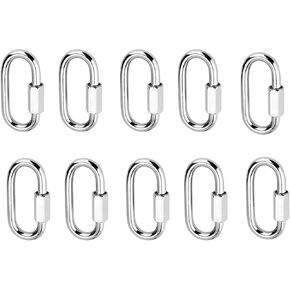 Quick Link, 304 Stainless Steel D Shape Locking Carabiner Heavy Duty Repair Link Pets Keychain for Outdoor Traveling Equipment in Kuwait