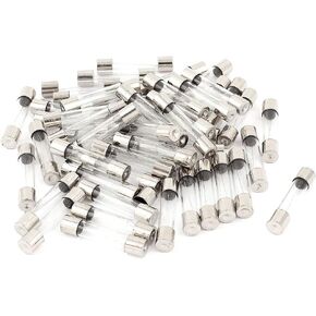 Copapa Glass Fuses Tubes 50pcs Auto 250V 15A 15Amp Quick Acting Fast Blow 5mm x 20mm (15 Amp)