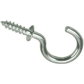 Nickel Silver Cup Hooks 1/2" Key Jewelry Hooks Screw in (Pack of 20) Small in Saudi Arabia