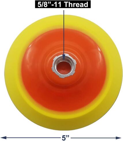 5 Inch Rotary Flexible Backing Plate, Hook-and-Loop Face 5/8" Thread PU Soft Backing Pad 2PCS Used On Rotary Polisher Sander for Sanding Polishing Buffing Finishing in Saudi Arabia