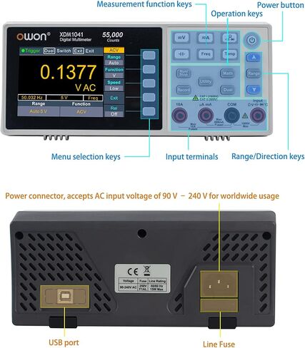 OWON XDM1041 Bench-Type Digital Multimeter True RMS High Accuracy Universal Desktop Multimeters in Saudi Arabia