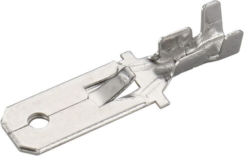 Baomain Male Spade Quick Splice Crimp Terminals 6.3mm Crimp Connector Non Insulated Pack of 100 in Saudi Arabia