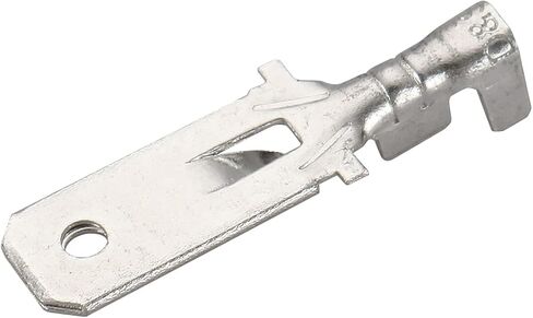 Baomain Male Spade Quick Splice Crimp Terminals 6.3mm Crimp Connector Non Insulated Pack of 100 in Saudi Arabia