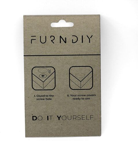 Furndiy 21mm 36 Pcs Walnut Self-Adhesive Screw Cover Caps - Screw&Nail Hole Hiding - Screw Hole Stickers - Based in USA (Walnut, 7/8" - 21mm) in Kuwait