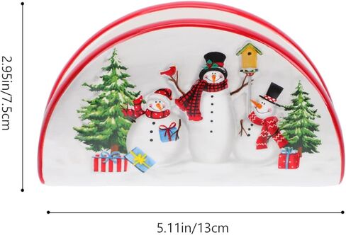 DOITOOL عيد الميلاد منديل حامل السيراميك عيد الميلاد موزع الأنسجة عطلة حامل مناديل ثلج ورقة التخزين المنظم لكونترتوب in Kuwait