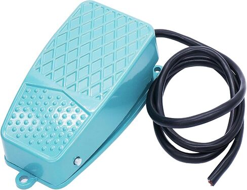 Twidec/250V 10A Momentary Nonslip Foot Pedal Switch SPDT NO NC Handsfree Aluminum Foot Switch with 1M Cable TFS-2 in Saudi Arabia