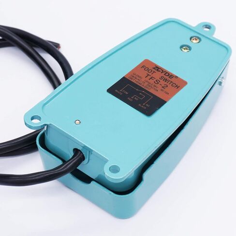Twidec/250V 10A Momentary Nonslip Foot Pedal Switch SPDT NO NC Handsfree Aluminum Foot Switch with 1M Cable TFS-2 in Saudi Arabia