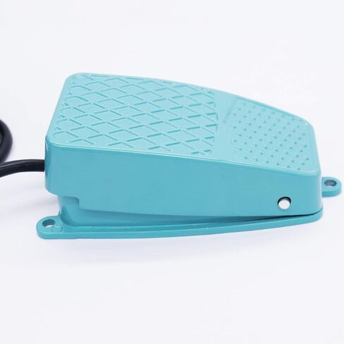 Twidec/250V 10A Momentary Nonslip Foot Pedal Switch SPDT NO NC Handsfree Aluminum Foot Switch with 1M Cable TFS-2 in Saudi Arabia