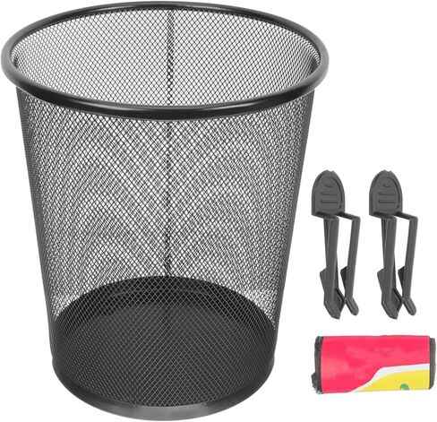 مجموعة واحدة من Cabilock، شبكة حديدية، حاوية قمامة منزلية، سلة قمامة، حامل قمامة المطبخ، ديكور مكتبي عتيق، سلة المهملات، ديكور أسود، سلة نفايات، تخزين القمامة، يمكن دلو النفايات in Kuwait