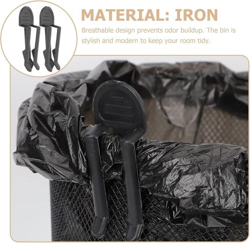مجموعة واحدة من Cabilock، شبكة حديدية، حاوية قمامة منزلية، سلة قمامة، حامل قمامة المطبخ، ديكور مكتبي عتيق، سلة المهملات، ديكور أسود، سلة نفايات، تخزين القمامة، يمكن دلو النفايات in Kuwait