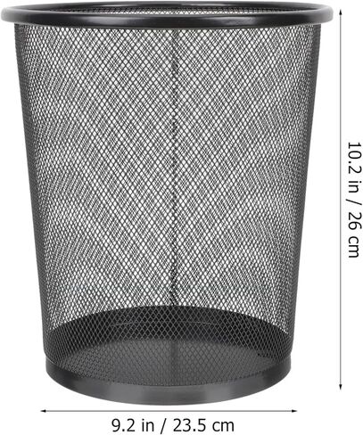 مجموعة واحدة من Cabilock، شبكة حديدية، حاوية قمامة منزلية، سلة قمامة، حامل قمامة المطبخ، ديكور مكتبي عتيق، سلة المهملات، ديكور أسود، سلة نفايات، تخزين القمامة، يمكن دلو النفايات in Kuwait