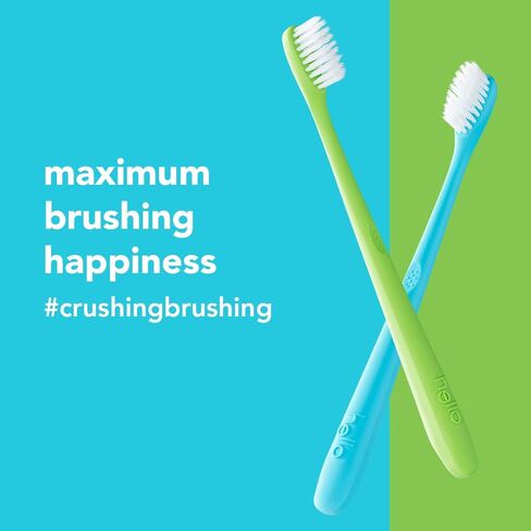 hello Charcoal Soft Toothbrush with Activated Charcoal from Sustainable Bamboo, BPA- Free, Made from Plant-Based Materials, 4 Pack in Kuwait