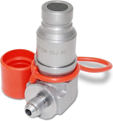 90 Degree Male Flat Face Skid Steer Hydraulic Quick Connect Coupler, 3/8″ JIC Male Thread in Saudi Arabia