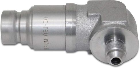 90 Degree Male Flat Face Skid Steer Hydraulic Quick Connect Coupler, 3/8″ JIC Male Thread in Saudi Arabia