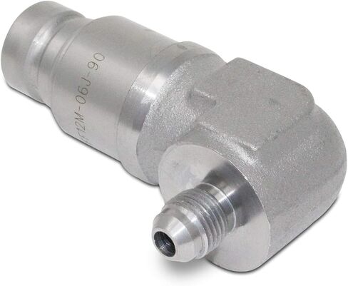90 Degree Male Flat Face Skid Steer Hydraulic Quick Connect Coupler, 3/8″ JIC Male Thread in Saudi Arabia