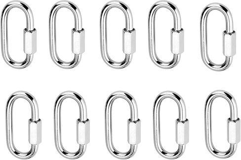 Quick Link, 304 Stainless Steel D Shape Locking Carabiner Heavy Duty Repair Link Pets Keychain for Outdoor Traveling Equipment in Kuwait