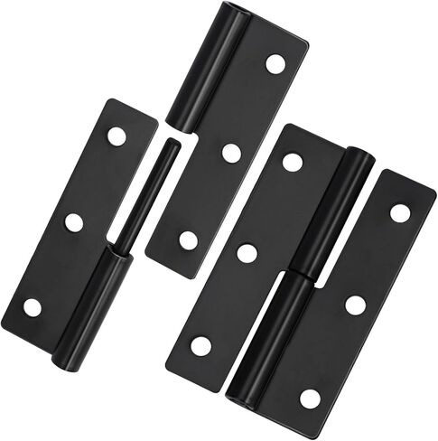 2 PCS Black Lift Off Hinge 2.5Inch Stainless Steel Detachable Small Lift Off Hinges Left Handed Slip Joint Flag Hinges Rising Butt Door Hinges in Kuwait
