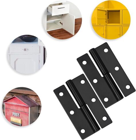 2 PCS Black Lift Off Hinge 2.5Inch Stainless Steel Detachable Small Lift Off Hinges Left Handed Slip Joint Flag Hinges Rising Butt Door Hinges in Kuwait