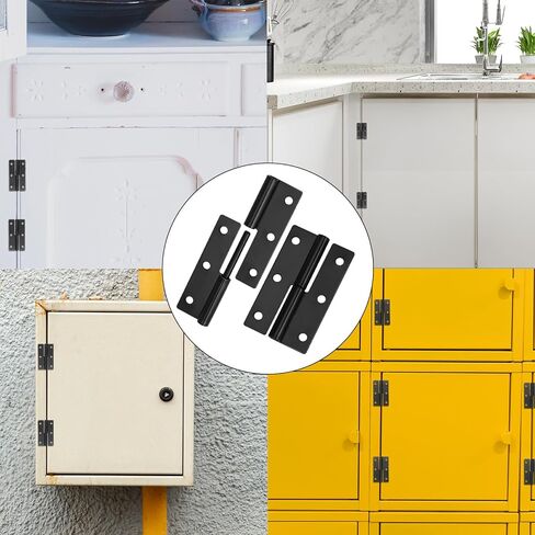 2 PCS Black Lift Off Hinge 2.5Inch Stainless Steel Detachable Small Lift Off Hinges Left Handed Slip Joint Flag Hinges Rising Butt Door Hinges in Kuwait
