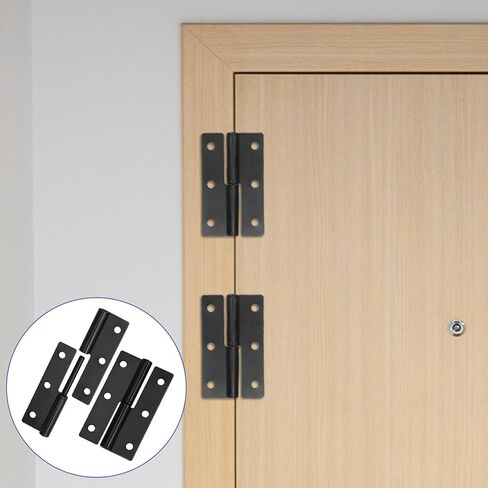 2 PCS Black Lift Off Hinge 2.5Inch Stainless Steel Detachable Small Lift Off Hinges Left Handed Slip Joint Flag Hinges Rising Butt Door Hinges in Kuwait