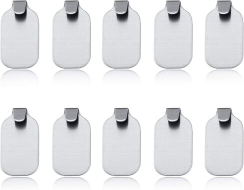 Self Adhesive Hook Stick on Wall 304 Stainless Steel Polished Hanging Clothes Coat Hat Hooks and Strong Heavy Duty Metal Super Power Hooks Storage Organizer (10 Pack) (Hooks Sliver 4 Pack) in Kuwait