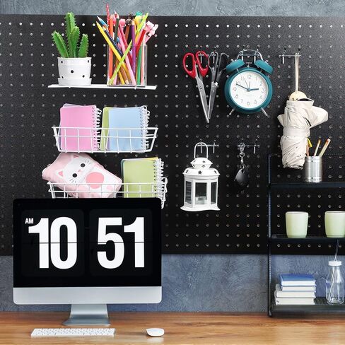 2 قطعة من ألواح الخشب الليفية عالية الكثافة مقاس 60.96 × 48 بوصة، عرض مثبت على الحائط، لوح بيجبورد أسود مع أجهزة تركيب، ألواح ربط ذات فتحات مستديرة للجدران، ومنظمات ورش عمل غرفة المرآب الحرفية والتخزين in Kuwait