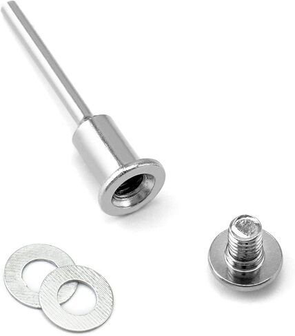 QWORK عرقوب قطع عجلة HSS حامل مغزل، 10 قطع 1/8 "عرقوب مغزل قطع عجلة طاحونة قطع عجلة مغزل لقطع عالية السرعة، متوافق مع معظم قطع الأدوات الدوارة in Kuwait