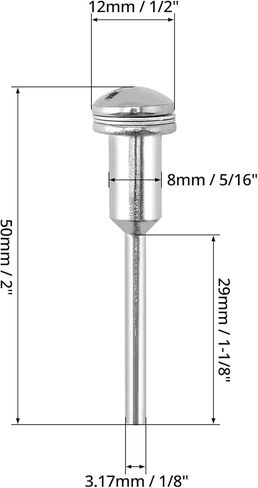 QWORK عرقوب قطع عجلة HSS حامل مغزل، 10 قطع 1/8 "عرقوب مغزل قطع عجلة طاحونة قطع عجلة مغزل لقطع عالية السرعة، متوافق مع معظم قطع الأدوات الدوارة in Kuwait