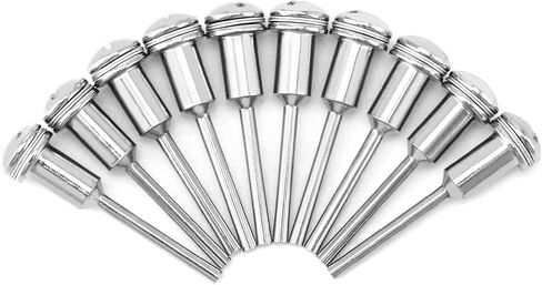 QWORK عرقوب قطع عجلة HSS حامل مغزل، 10 قطع 1/8 "عرقوب مغزل قطع عجلة طاحونة قطع عجلة مغزل لقطع عالية السرعة، متوافق مع معظم قطع الأدوات الدوارة in Kuwait