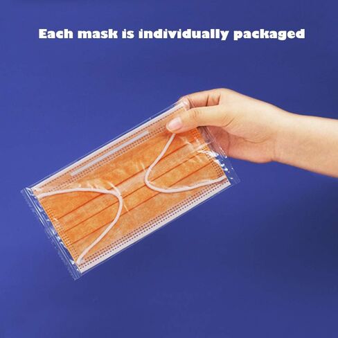 70 Pcs Multicolored Disposable Face Masks | 3-ply Breathable Non-Woven Mouth Cover for Personal | 7 Color 70 Packs Masks Individually Wrapped in Saudi Arabia