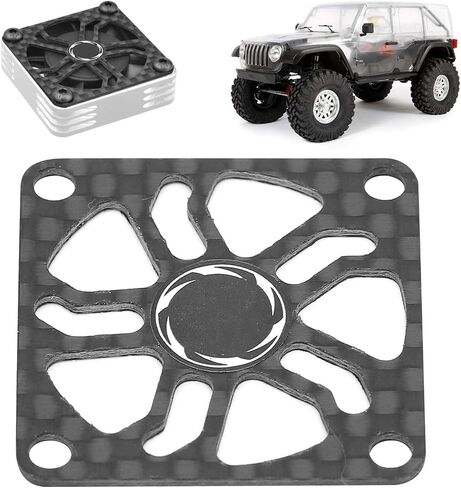 RiToEasysports RC Motor Cooling Fan Cover Carbon Fiber Regulating Fan Protection Cover(40mm) in Kuwait