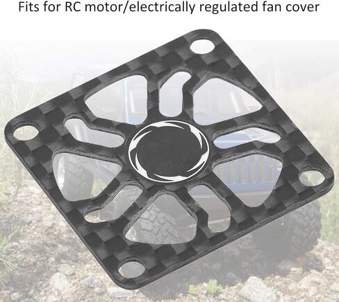 RiToEasysports RC Motor Cooling Fan Cover Carbon Fiber Regulating Fan Protection Cover(40mm) in Kuwait