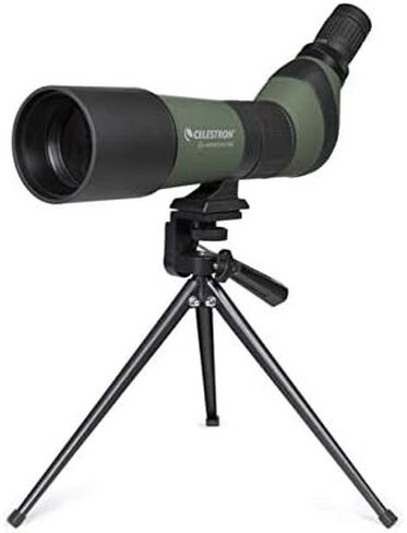 Celestron – LandScout 65mm Angled Spotting Scope – Fully Coated Optics – 20–60x Zoom Eyepiece – Rubber Armored – Tabletop Tripod and Smartphone Adapter in Saudi Arabia