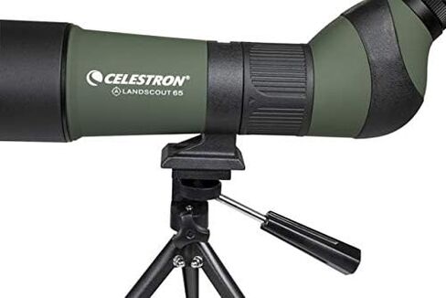 Celestron – LandScout 65mm Angled Spotting Scope – Fully Coated Optics – 20–60x Zoom Eyepiece – Rubber Armored – Tabletop Tripod and Smartphone Adapter in Saudi Arabia
