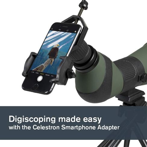 Celestron LandScout 20-60x80 Angled Spotting Scope for Long-Range Viewing | 20-60x High-Power Zoom, Large 80mm Objective Lens, Smartphone Digiscoping Adapter & Tabletop Tripod Included, Multi-Coated in Saudi Arabia