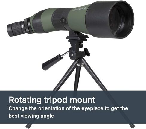 Celestron LandScout 20-60x80 Angled Spotting Scope for Long-Range Viewing | 20-60x High-Power Zoom, Large 80mm Objective Lens, Smartphone Digiscoping Adapter & Tabletop Tripod Included, Multi-Coated in Saudi Arabia