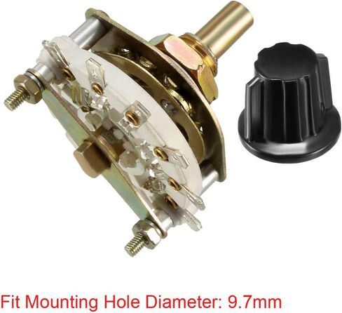 uxcell 1P5T 1 Pole 5 Position 1 Deck Band Channel Rotary Switch Selector with Knob in Saudi Arabia
